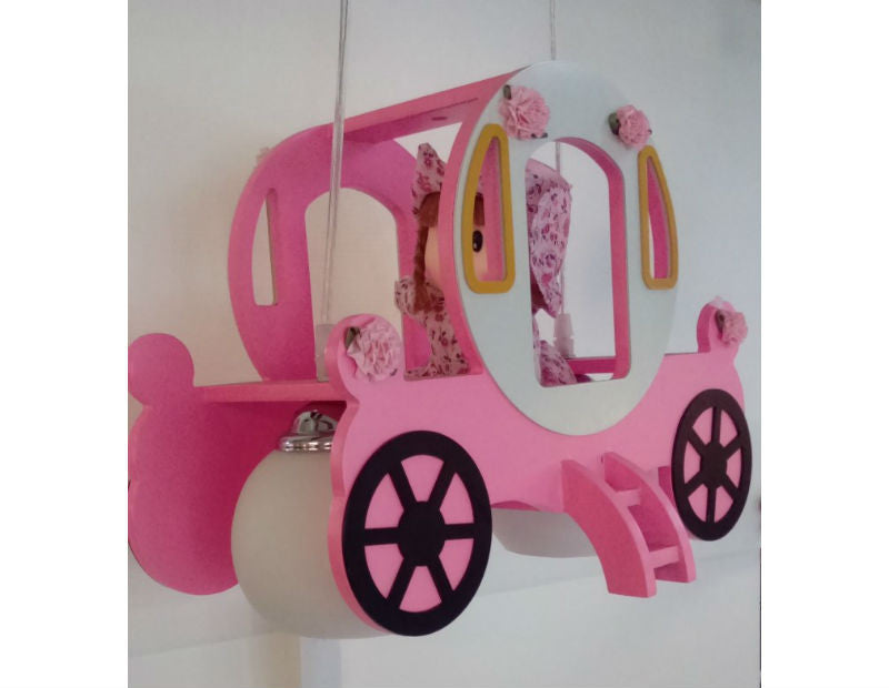 Pink Car Little Girls Pendant Light